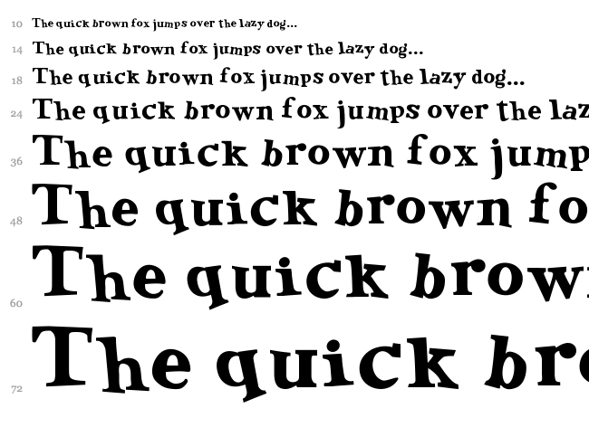 Green Eggs and Spam font waterfall